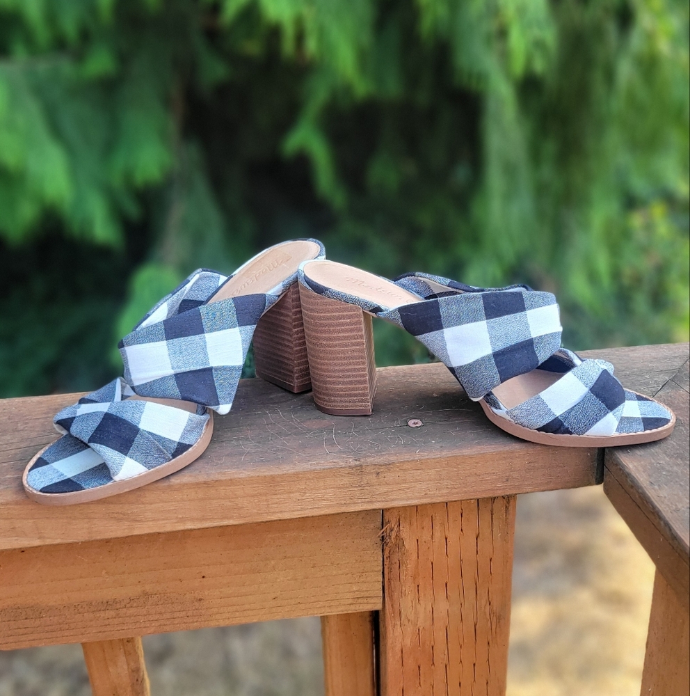 Madewell Alexandria Mule In Gingham Check - Picture 4 of 9